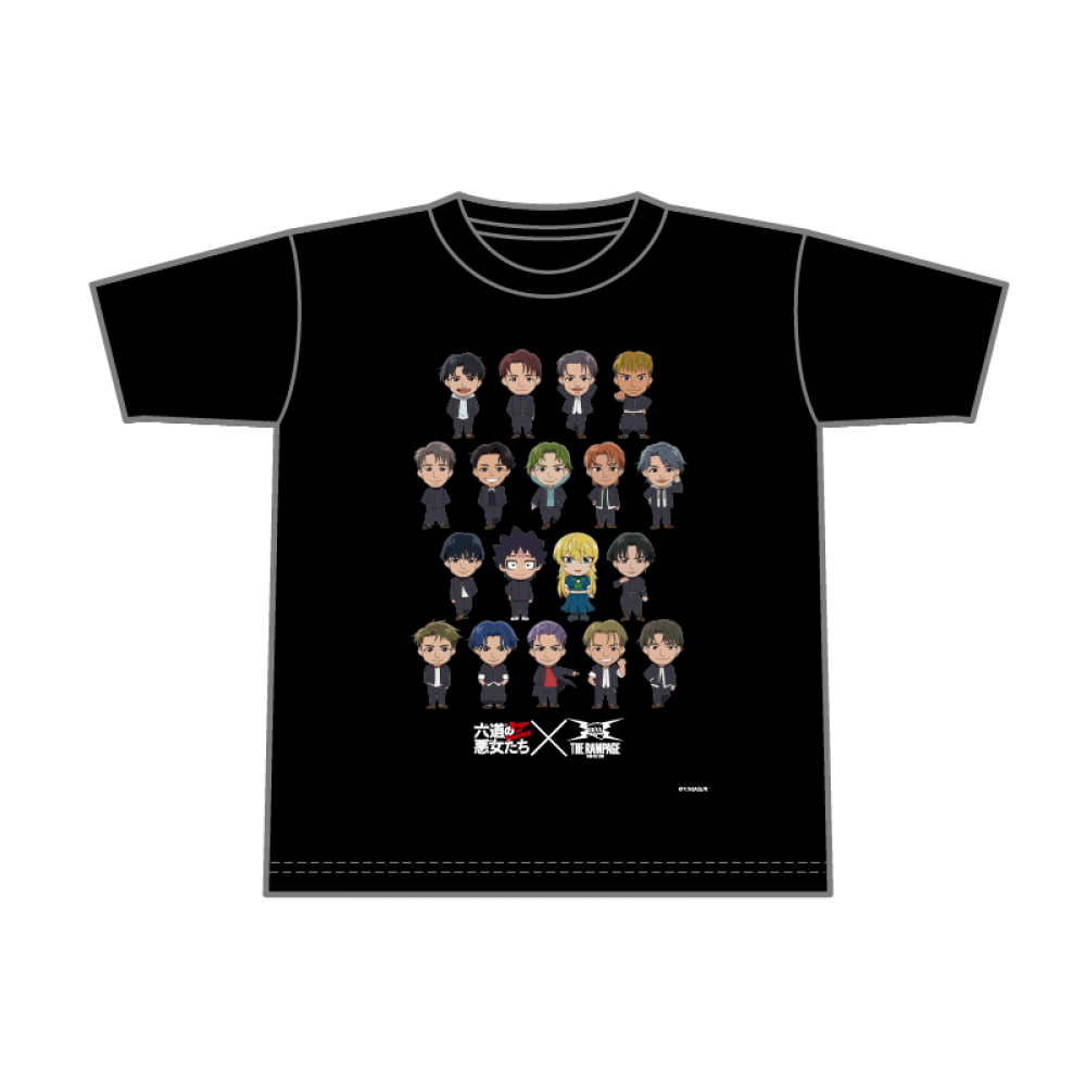 Tシャツ（全18キャラ入り）黒
